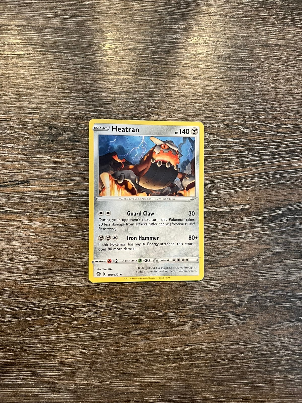 Heatran BRS 100/172, Hobby en Vrije tijd, Verzamelkaartspellen | Pokémon, Ophalen of Verzenden, Zo goed als nieuw