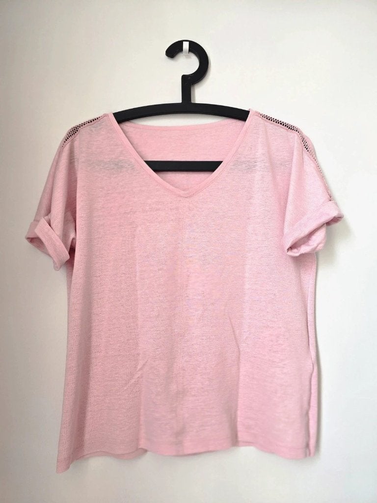 Marc Cain T Shirt maat 36 licht roze, Marc Cain, Ophalen of Verzenden, Zo goed als nieuw, Korte mouw