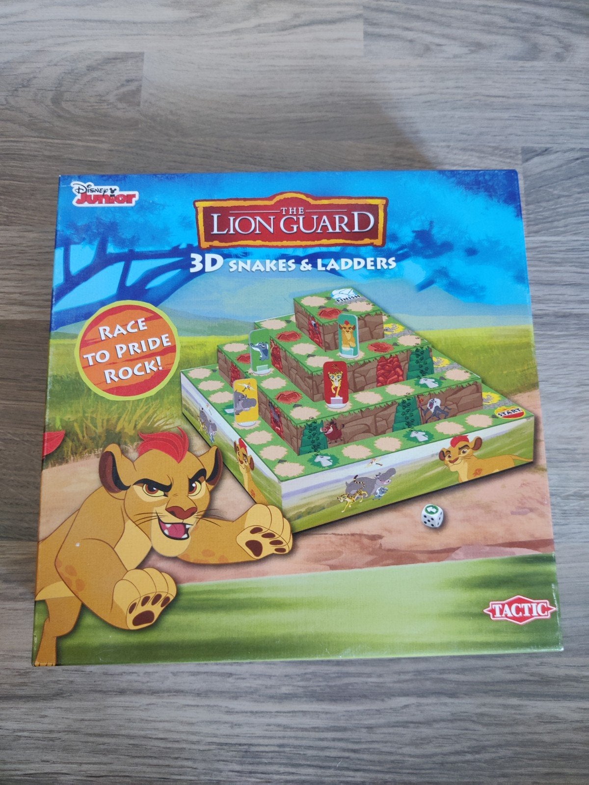The Lion Guard 3D Slangen en Ladders Bordspel, Ophalen, Zo goed als nieuw