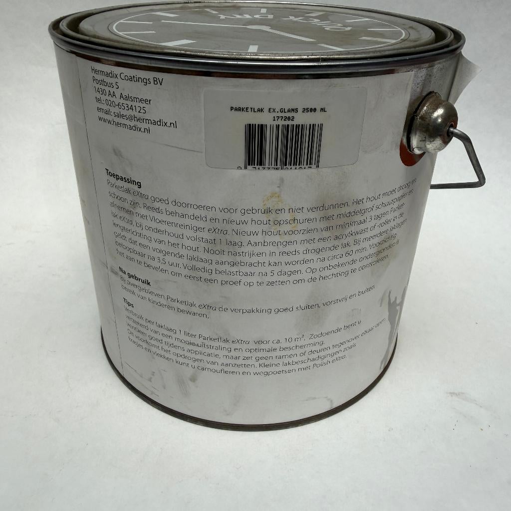 Hermadix Parketlak eXtra Blanke Lak Kleurloos Glans 2.5L, Overige kleuren, Nieuw, Hermadix, Hermadix