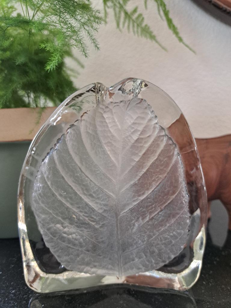 Vintage glazen solifleur vaas blokvaas Walther Glas Germany, Wit, Ophalen of Verzenden, Minder dan 50 cm, Glas