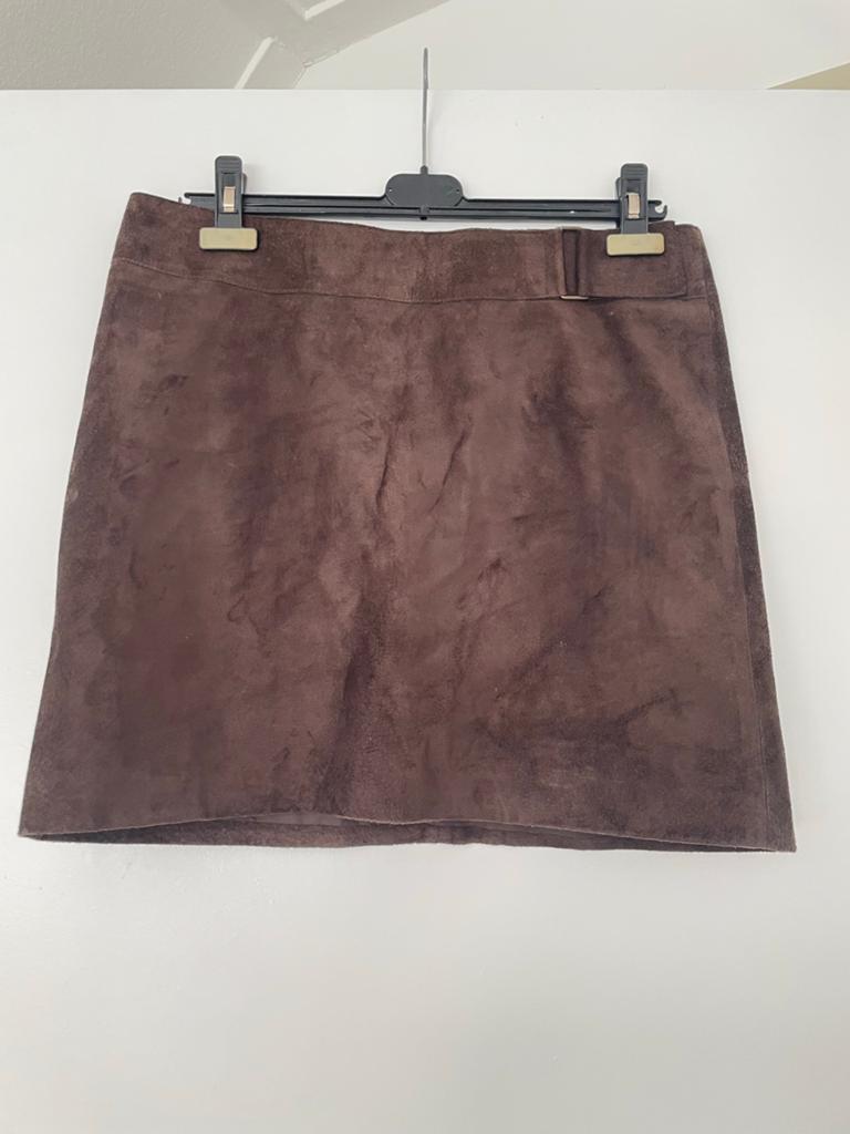 Mexx Echt Suède Rok Maat 40 - Bruin, Ophalen of Verzenden, Zo goed als nieuw, Maat 38/40 (M), Bruin
