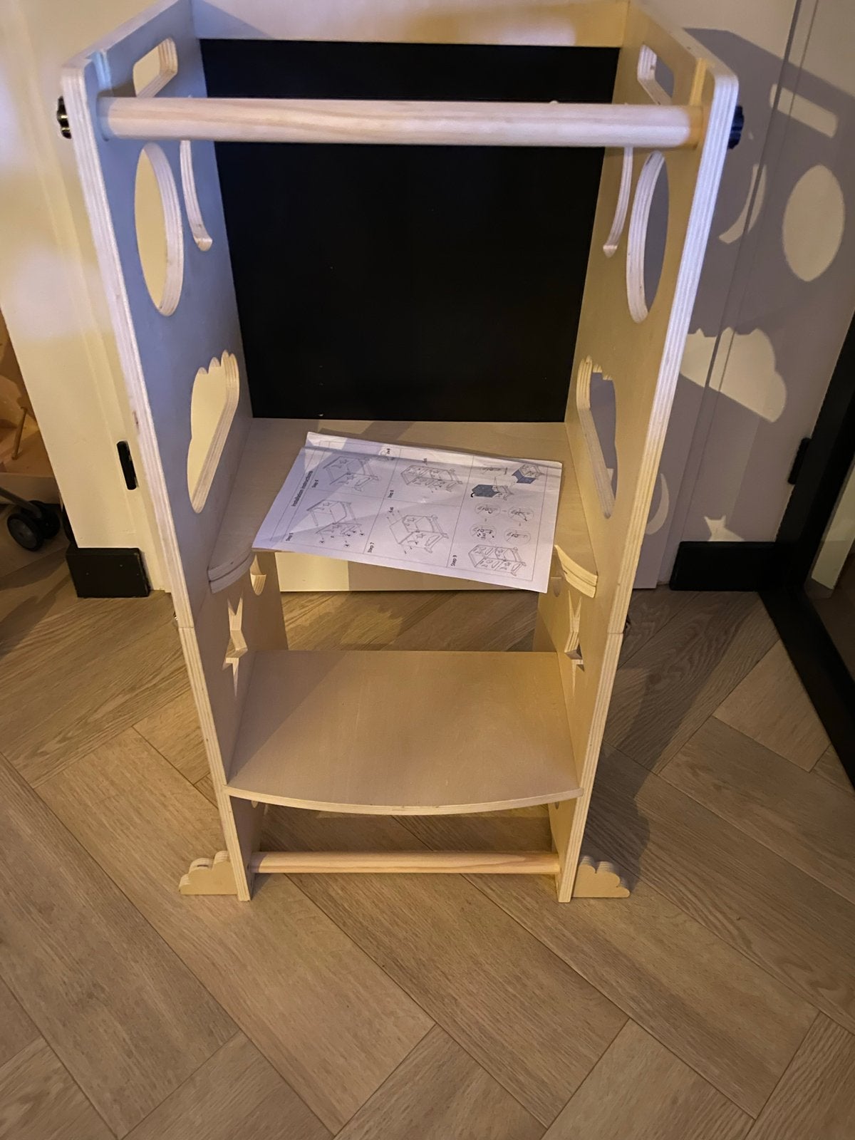 Houten leertoren/keukenhulp met krijtbord, Ophalen, Gebruikt, Overige typen