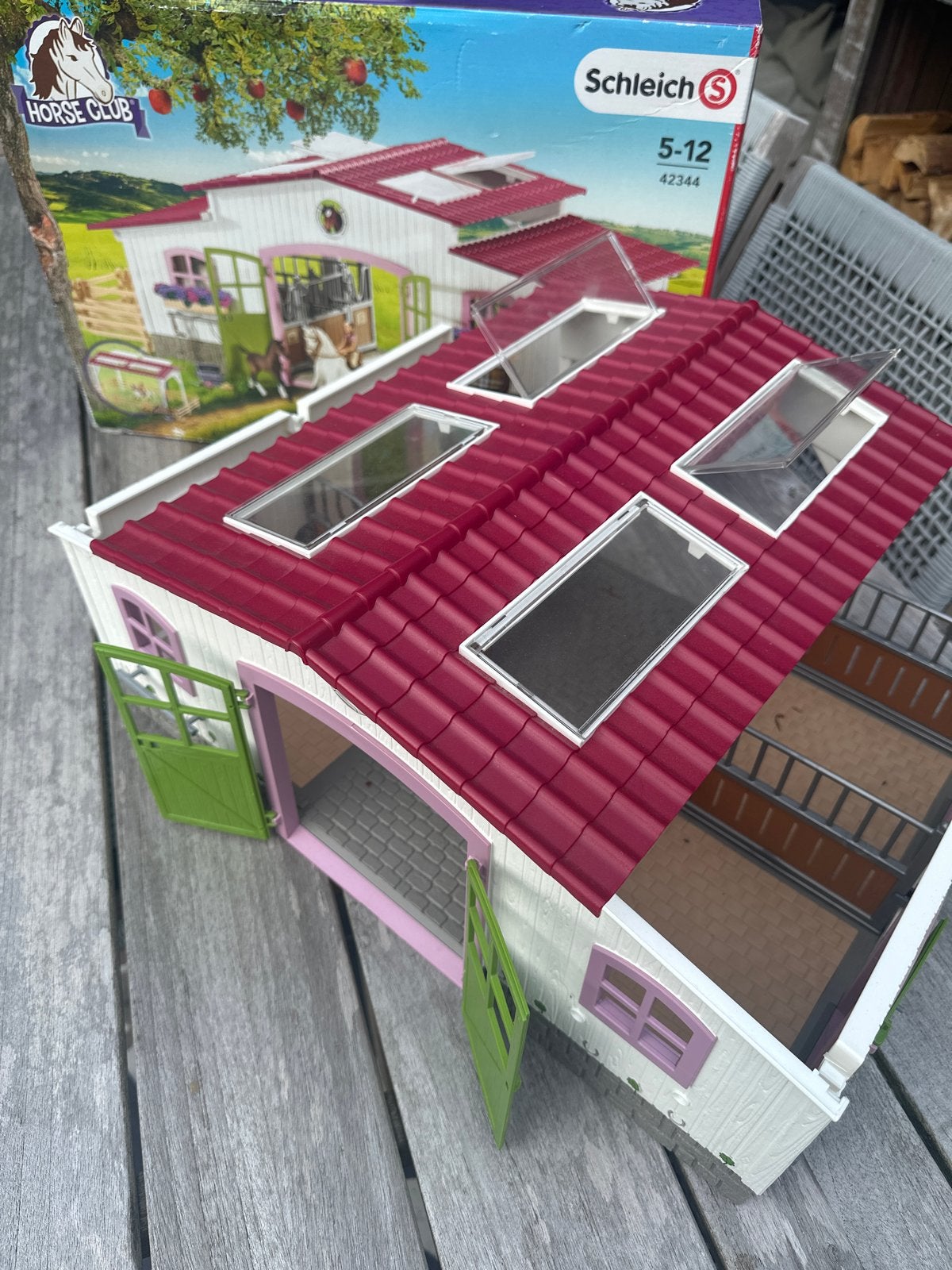 Schleich Horse Club Grote Paardenstal met accessoires, Ophalen, Zo goed als nieuw