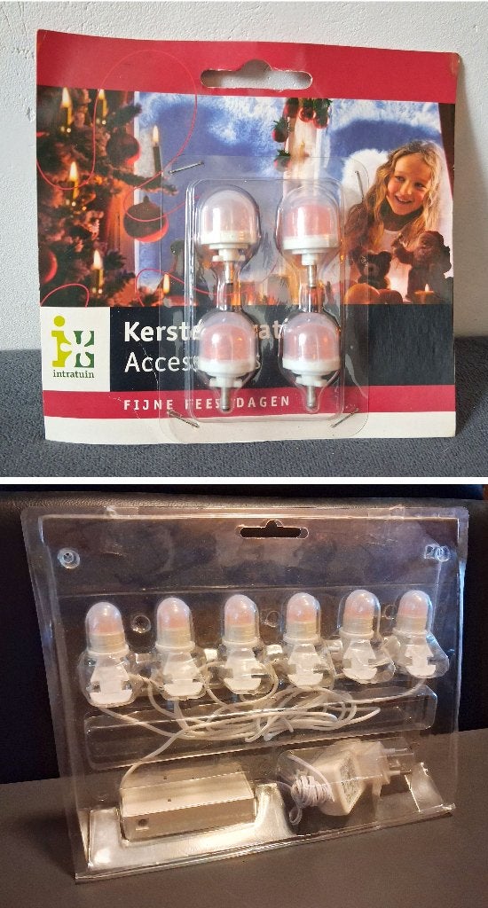 Lemax Lampen Set 6 Stuks- 6 Nieuwe Lampjes- Verdeler Adapter, Ophalen of Verzenden, Nieuw