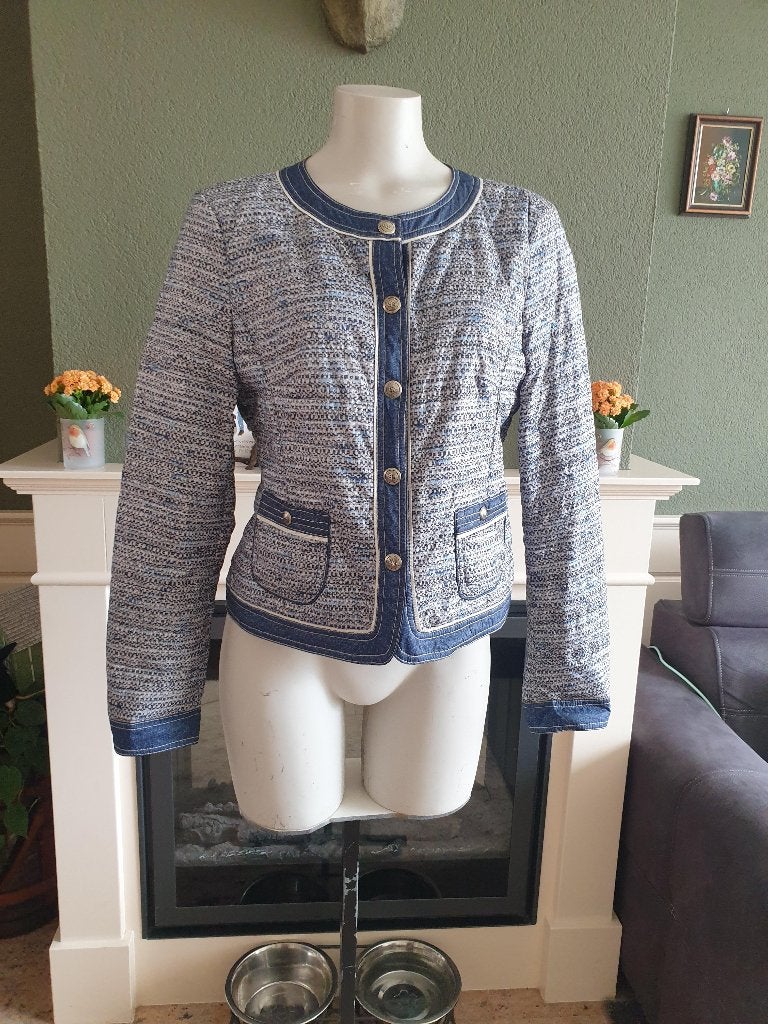 Gerry Weber gaaf spijker look jasje jack zomer 38 M jas, Maat 38/40 (M), Zo goed als nieuw, Gerry weber, Verzenden