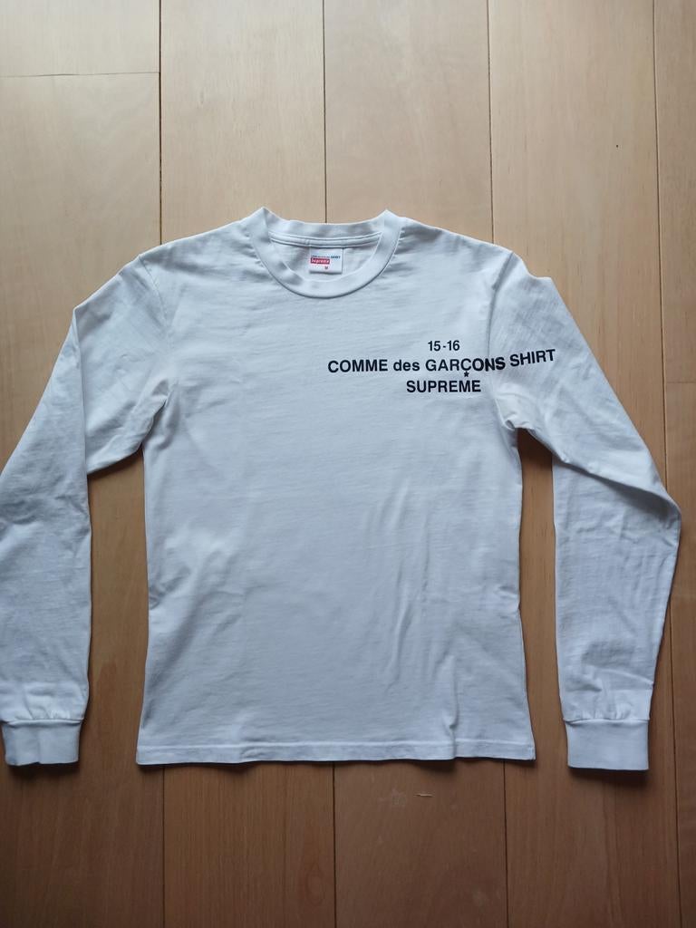 Comme des Garçons x Supreme Longsleeve - Wit, Maat 48/50 (M), Wit, Ophalen of Verzenden, Zo goed als nieuw