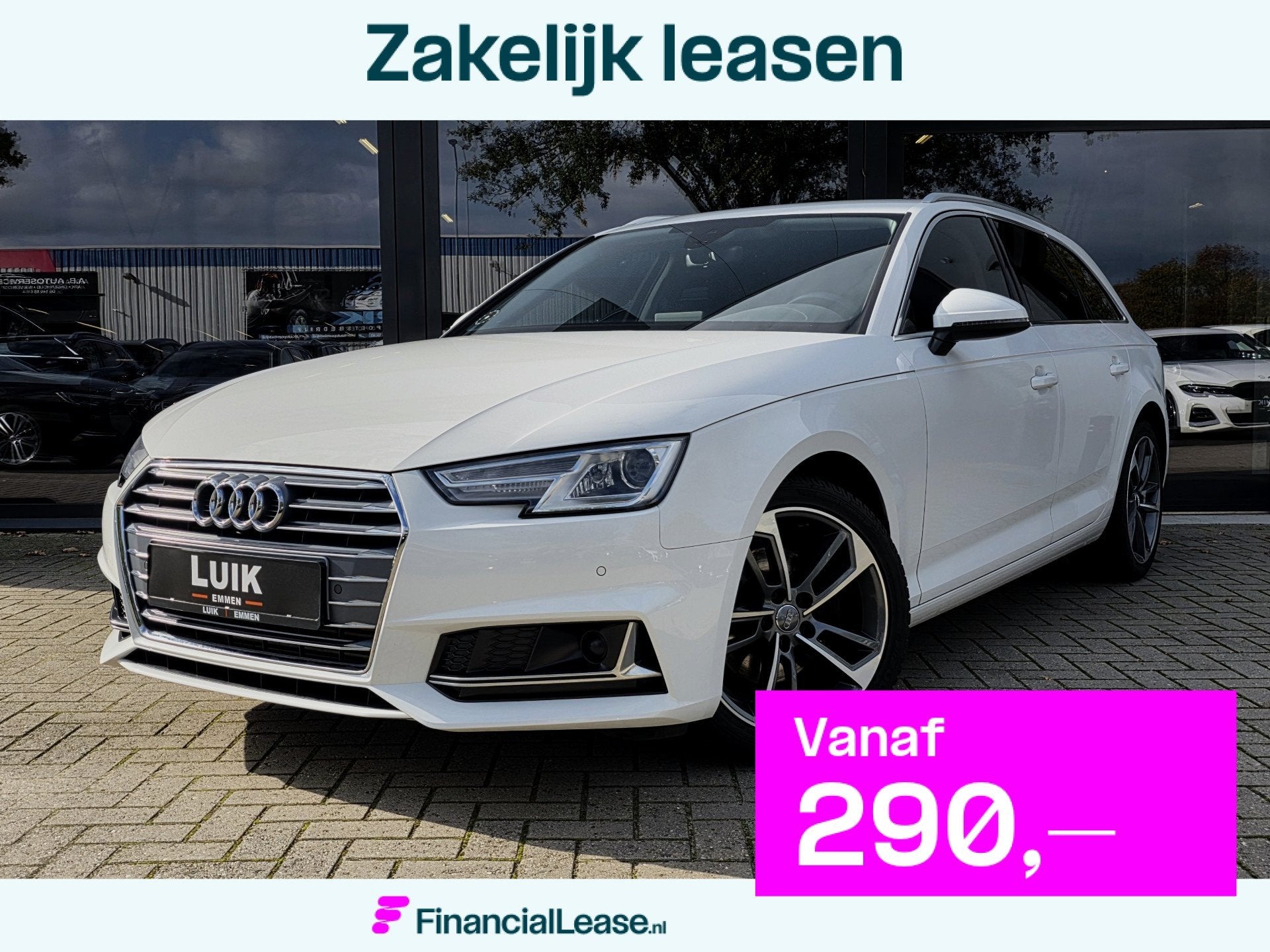 Audi A4 Avant 2.0 TFSI MHEV Sport Lease Edition + CAMERA + L, Dealer onderhouden, Gebruikt, Zwart, 1984 cc