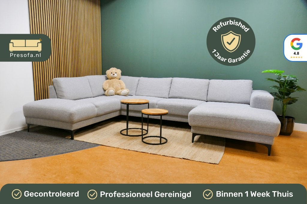 U Bank Licht Grijs Eijerkamp Feelings [Refurbished], -, -, Hoekbank, 300 cm of meer
