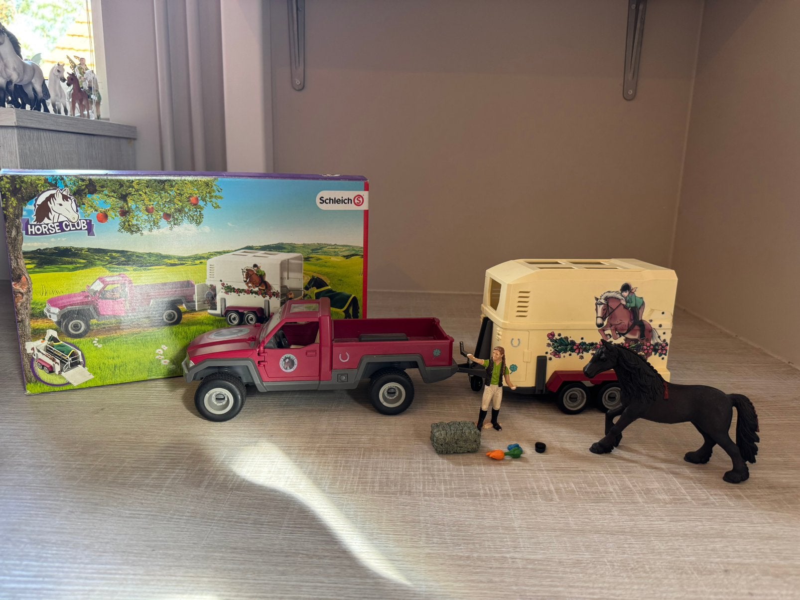 Schleich horse club trailer 42346, Ophalen of Verzenden, Gebruikt