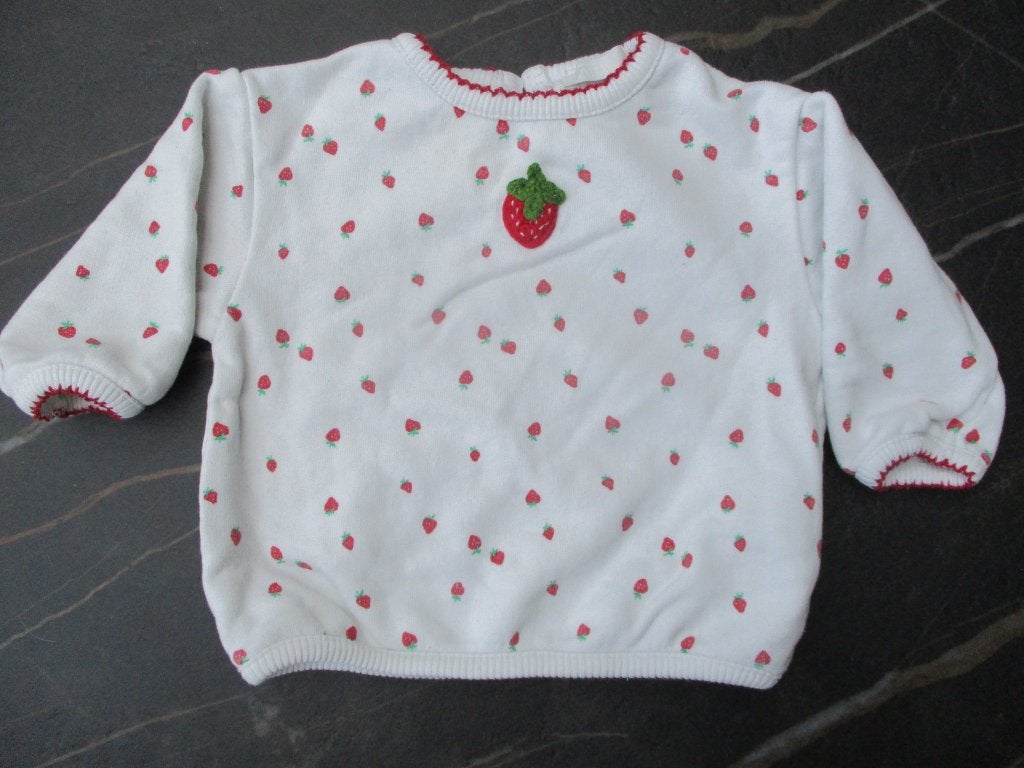 Zara sweater trui wit aardbei maat 68 truitje, Ophalen of Verzenden, Zo goed als nieuw, Zara, Truitje of Vestje