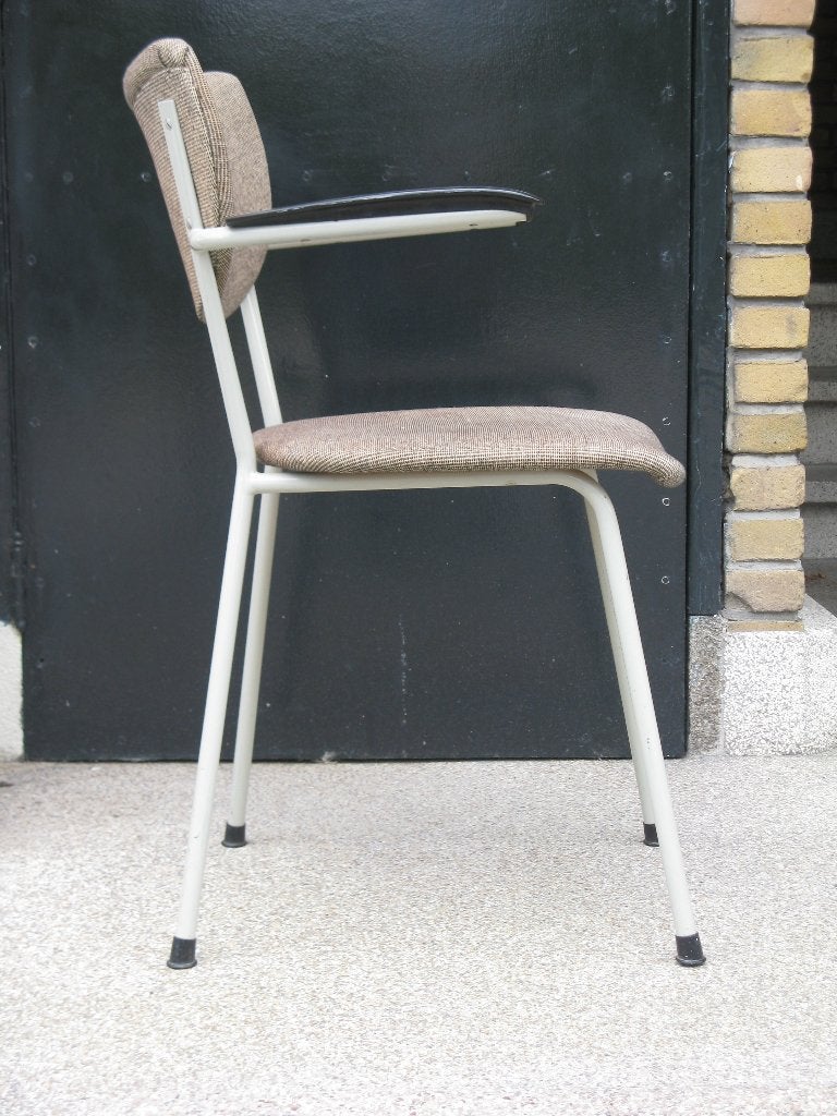 gispen / de wit 4 eetkamerstoelen, Ophalen of Verzenden, Gebruikt, Wit, Vier