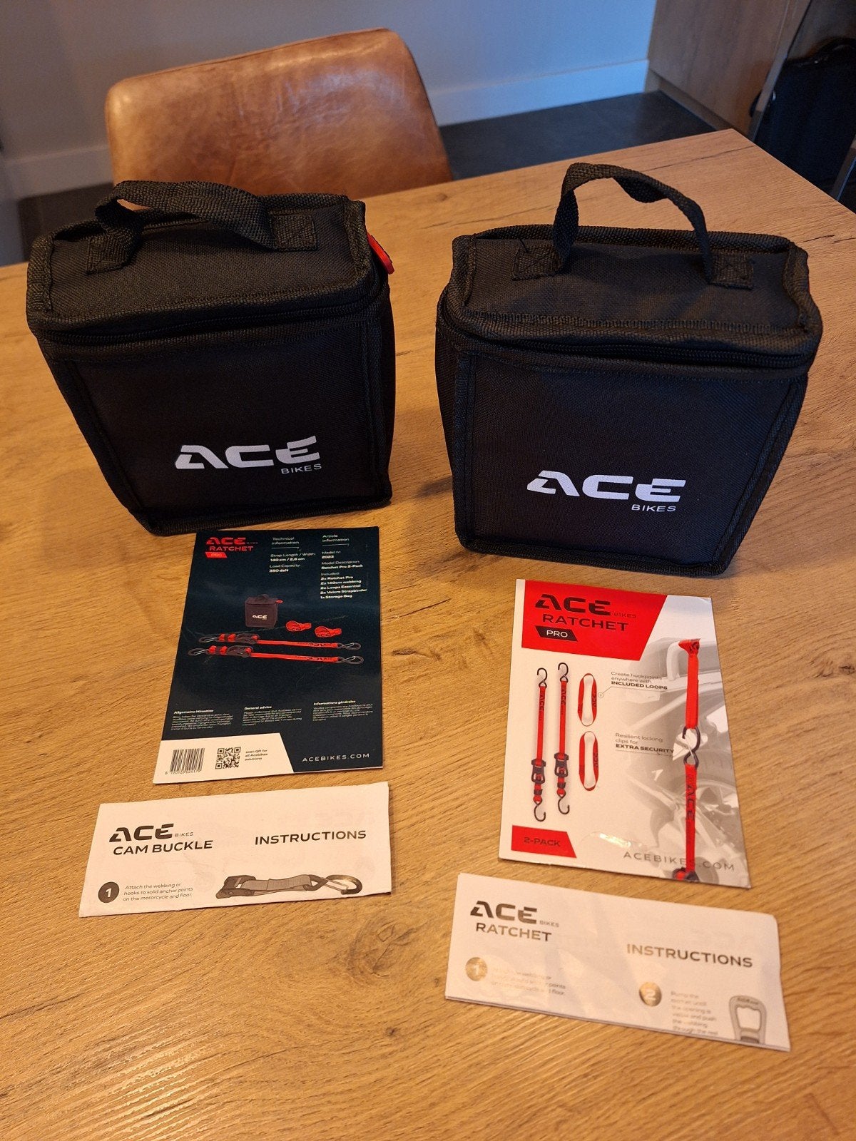 ACE Bikes Ratchet Pro en Cam Buckle spanbanden set, Ophalen of Verzenden, Gebruikt