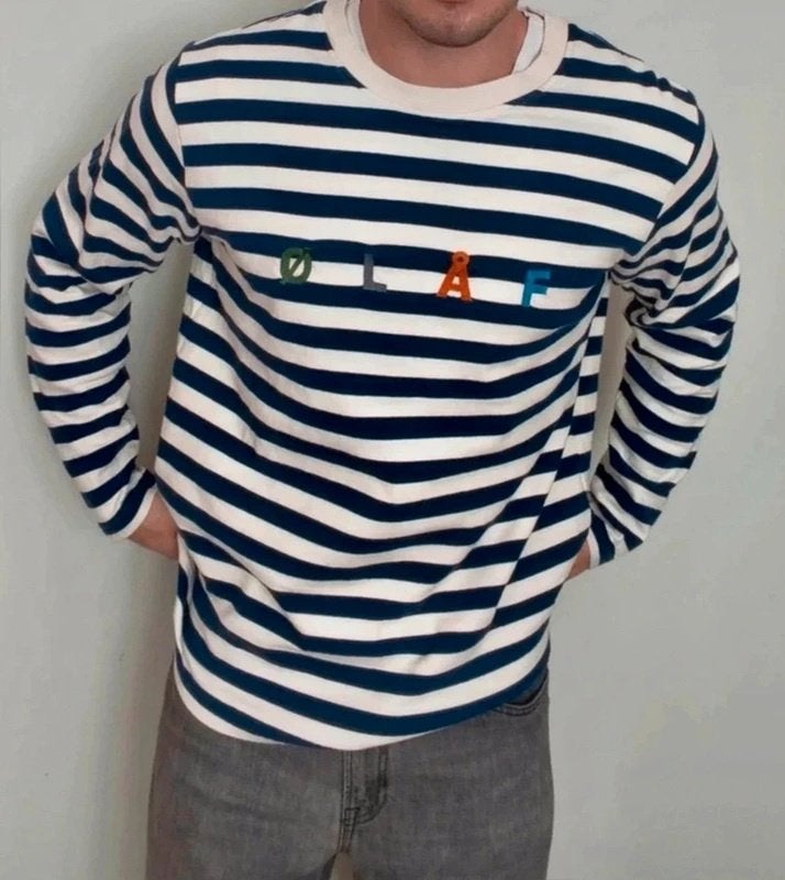 Olaf longsleeve S, Verzenden, Zo goed als nieuw, Maat 46 (S) of kleiner, Blauw