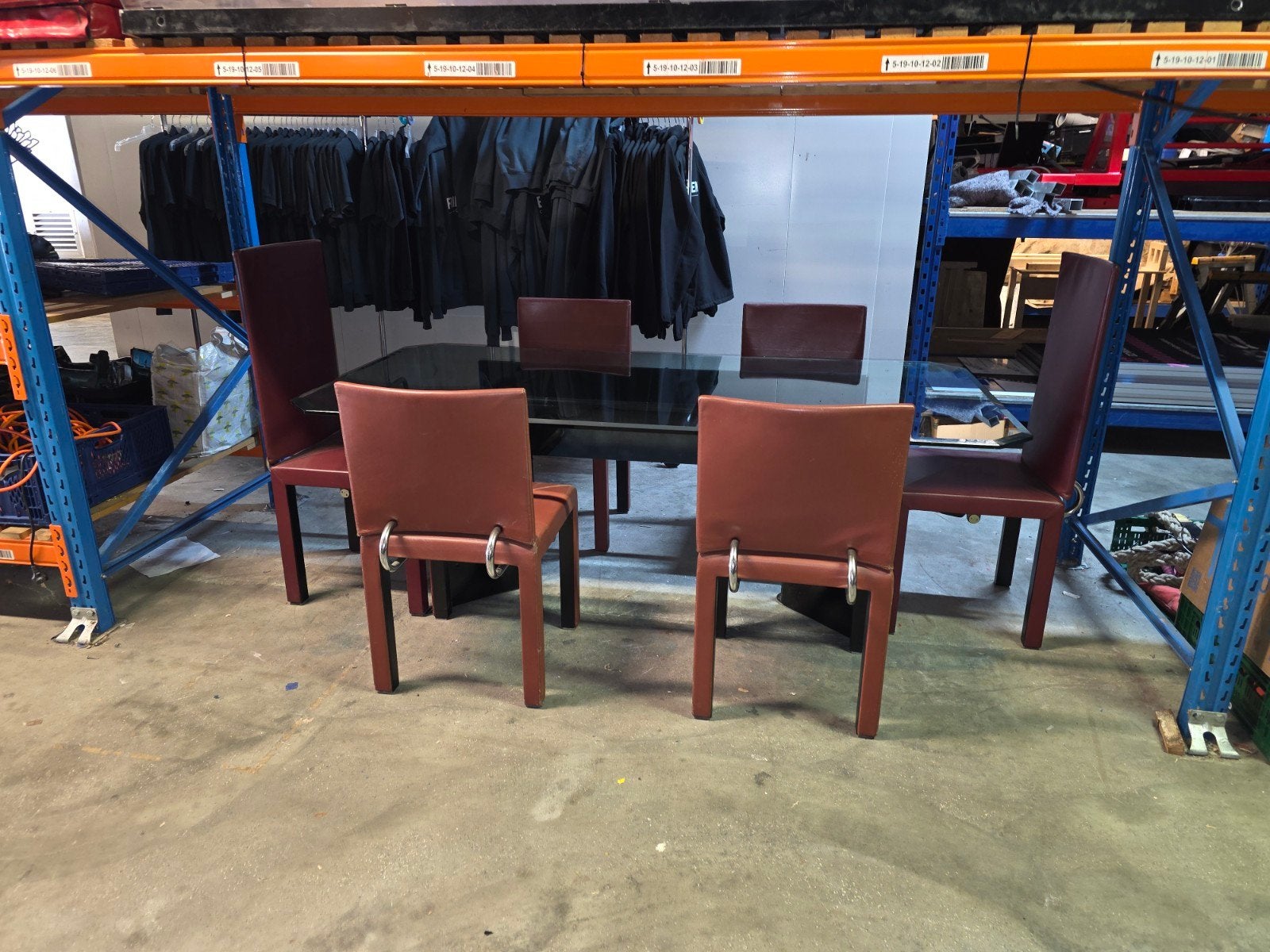 B&B Italia Arcadia Eettafel met 6 stoelen- Design Paolo Piva, Ophalen, 100 tot 150 cm, Vijf personen of meer, Modern design, Italiaans design