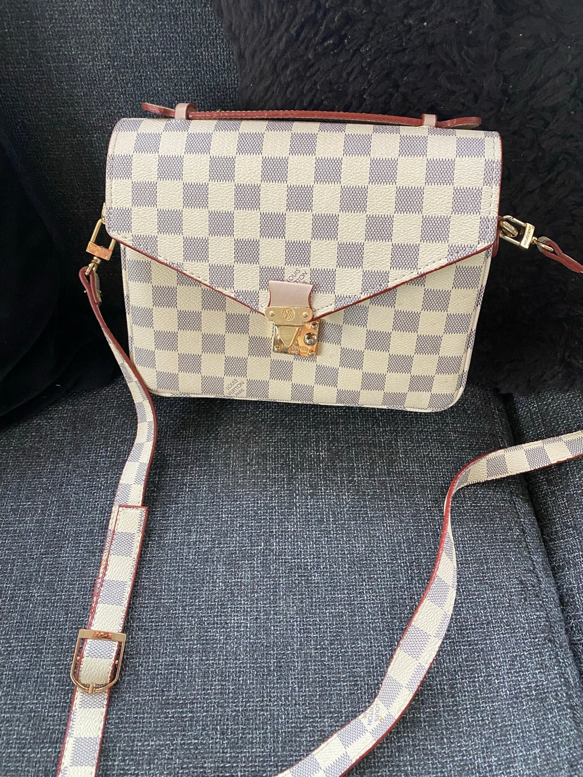Louis Vuitton Métis Damier Azur Schoudertas, Verzenden, Gebruikt, Wit, Schoudertasje