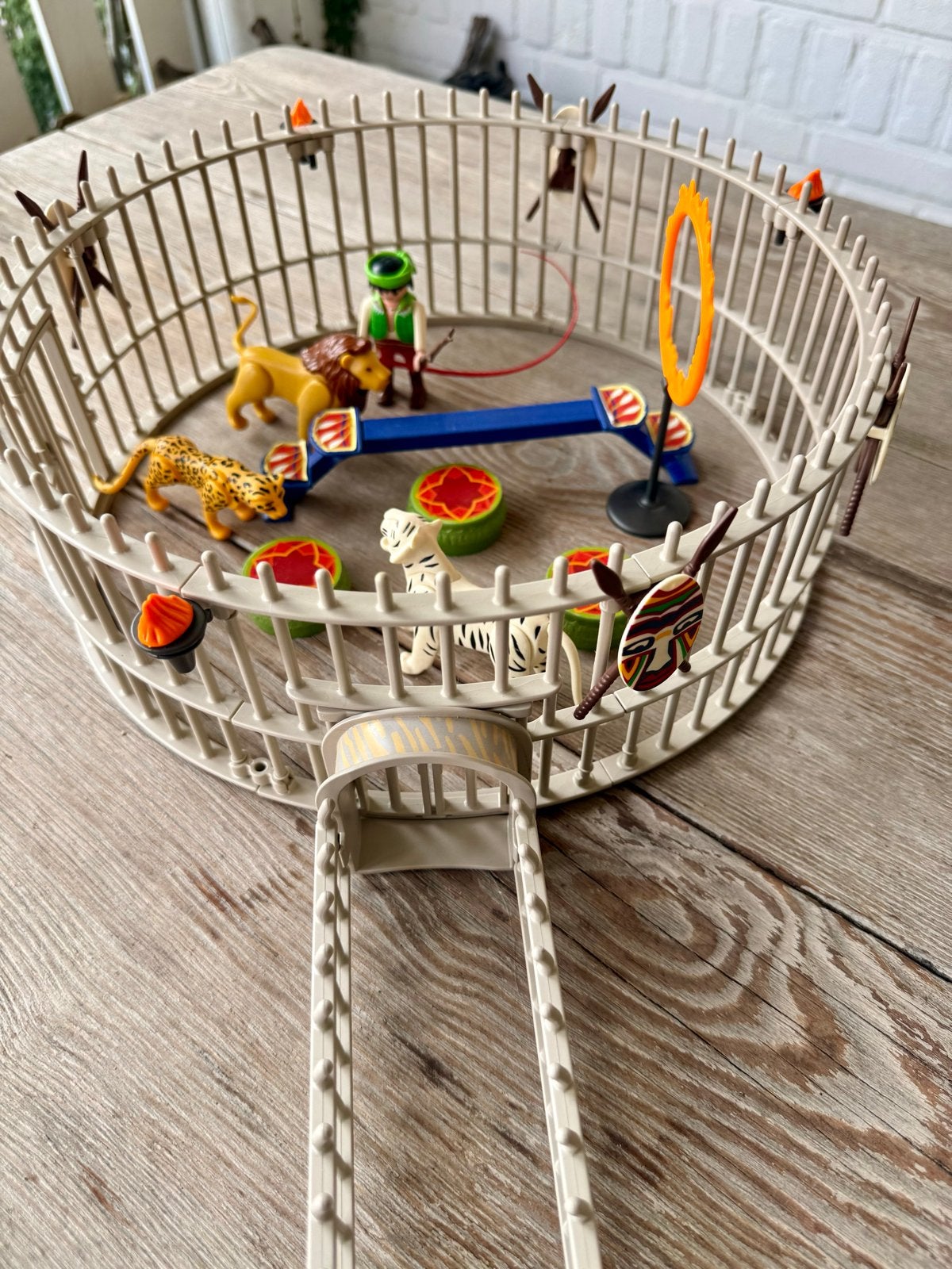 Playmobil Leeuwenkooi met dieren en trainer, Gebruikt, Complete set, Overige typen, Ophalen of Verzenden