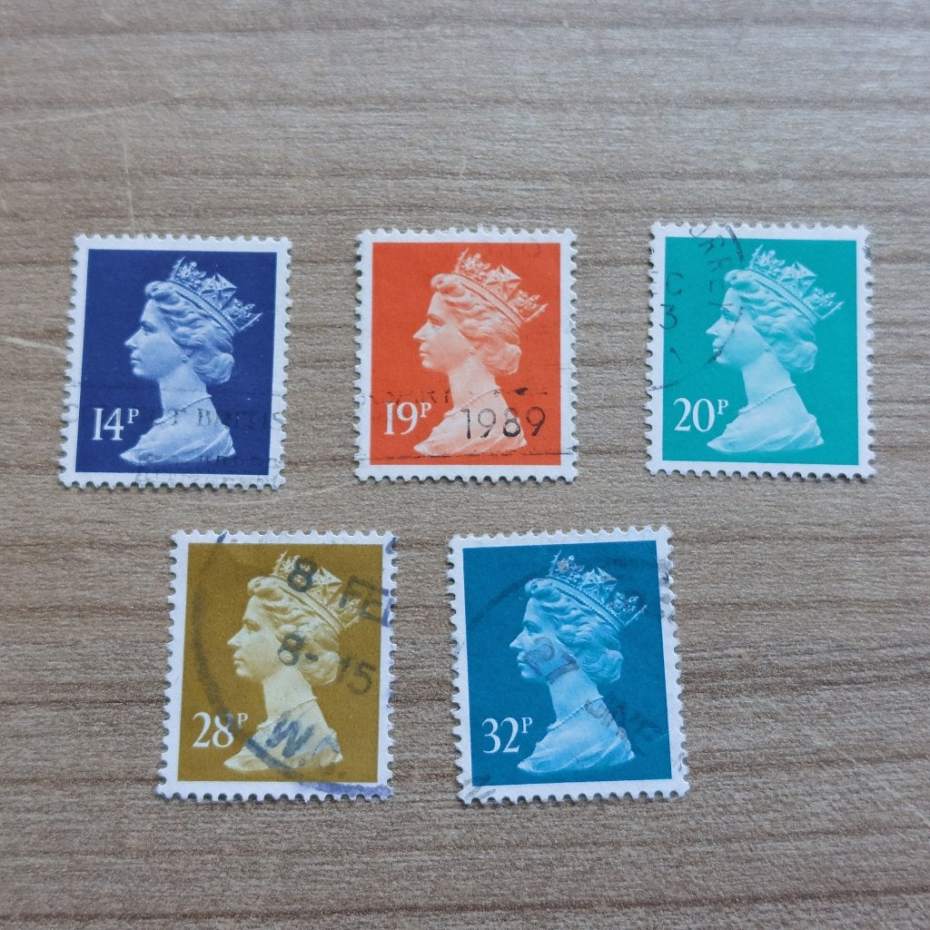 Engeland 1988 Frankeer Mi 1162- 1164, 1167/1168, Ophalen of Verzenden, Gestempeld