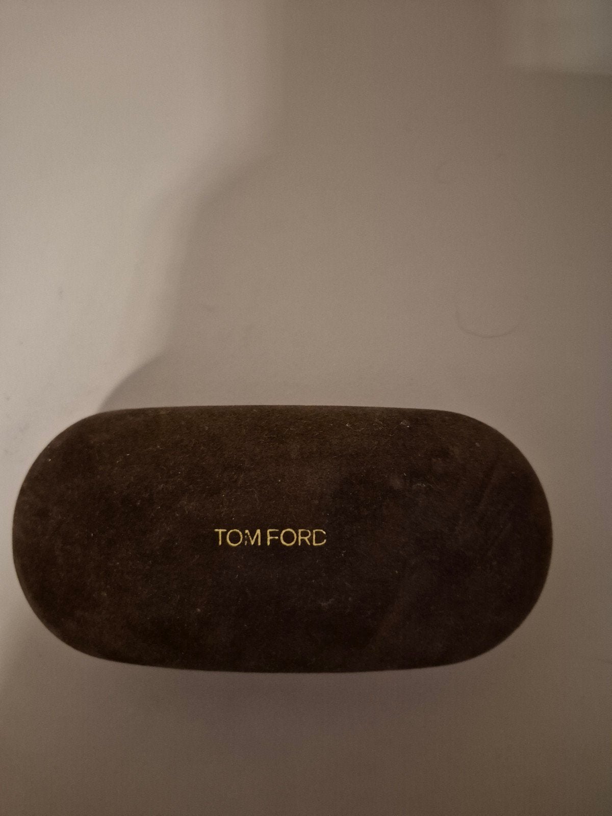 Tom Ford brillenkoker en poetsdoekje, Sieraden, Tassen en Uiterlijk, Bruin, Zo goed als nieuw, Bril, Ophalen