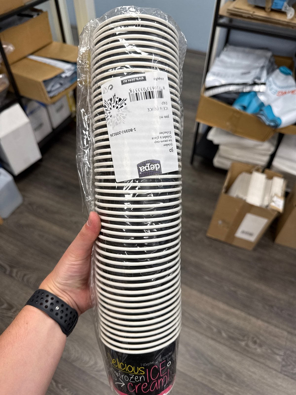 Depa Ice Cream Cups 300ml - 600 stuks, Ophalen, Overige typen, Nieuw, Papier/karton