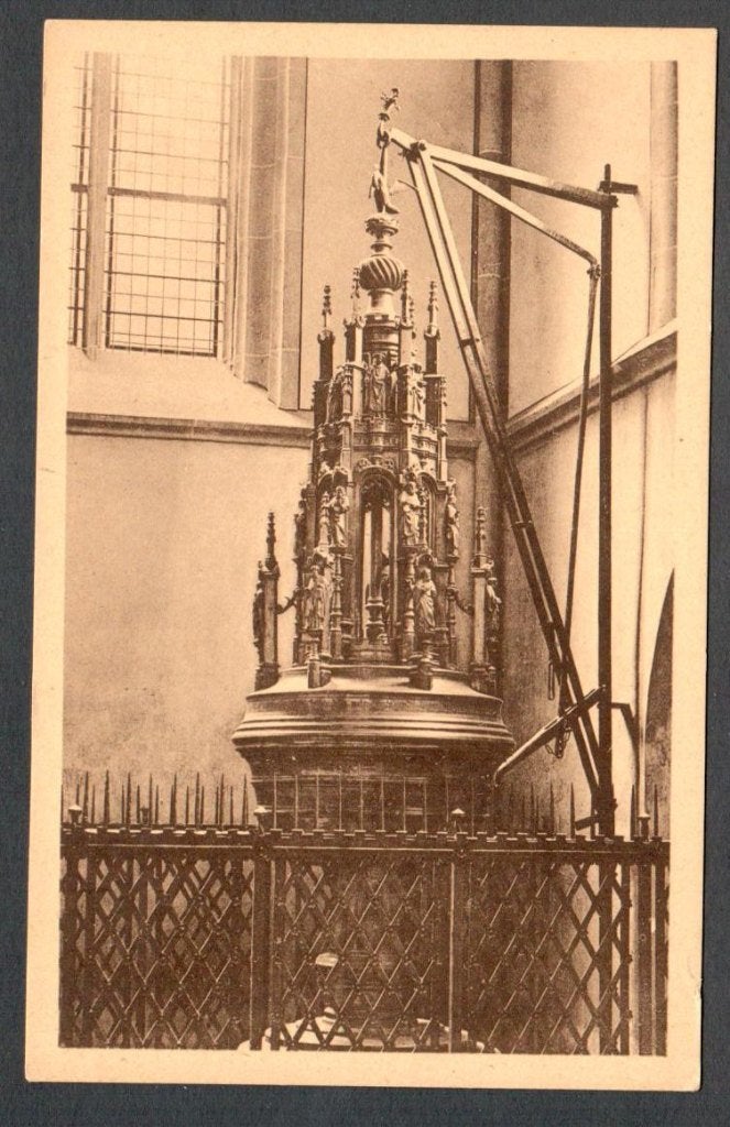 Oude Ansicht - Zutphen - Doopvont St. Walburgskerk - Gld., Ophalen of Verzenden, 1940 tot 1960, Ongelopen, Gelderland