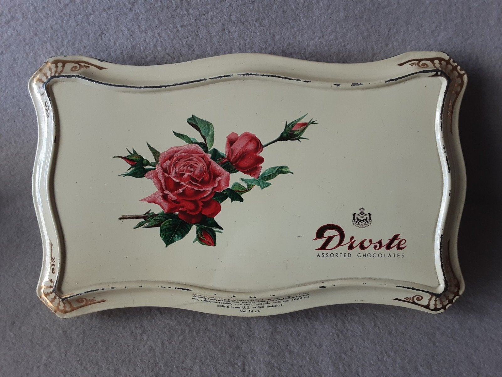 DROSTE CACAO , ( RODE ROOS ) C.A. 1920., Verzamelen, Ophalen of Verzenden, Gebruikt, Overige, Droste