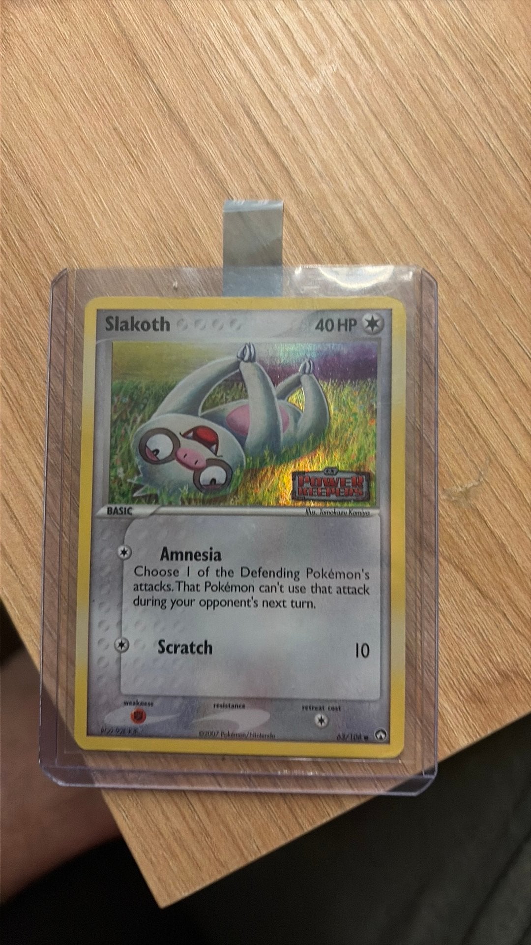 Slakoth #63 Pokemon Power Keepers Stamped Holo, Ophalen of Verzenden, Zo goed als nieuw