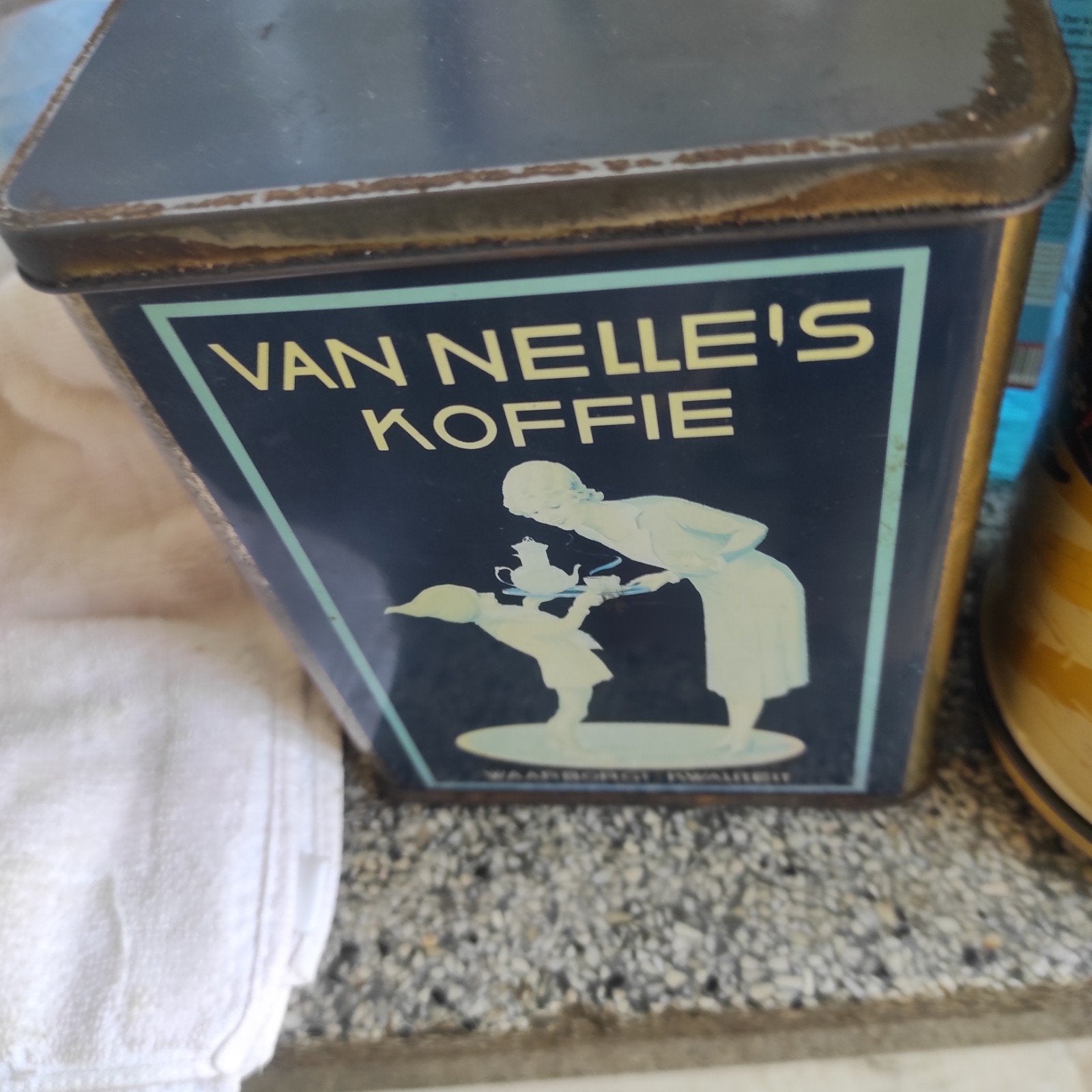 Vintage Van Nelle's Koffie blik - Authentiek en decoratief, Ophalen of Verzenden