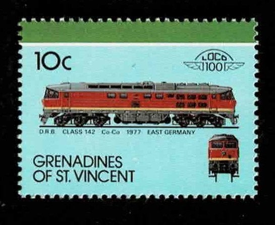 543 Grenadines of St. Vincent Locomotief Oost Duitsland, Ophalen of Verzenden, Postfris, Midden-Amerika
