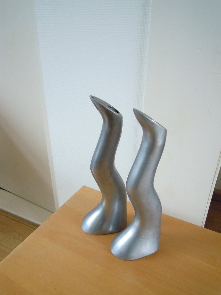 2 Vintage Design Ikea kandelaars Anna Efverlund jaren 90, Ophalen of Verzenden, Gebruikt, Overige materialen, IKEA