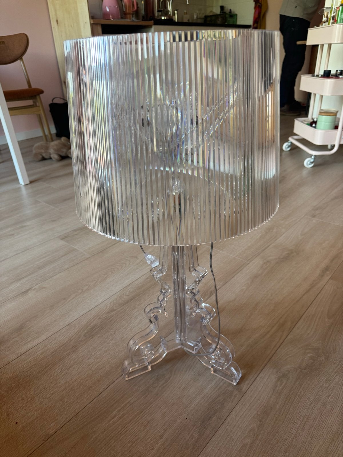 Kartell Bourgie Tafellamp - Transparant, Ophalen, E14 (klein), Zo goed als nieuw, Schemerlamp