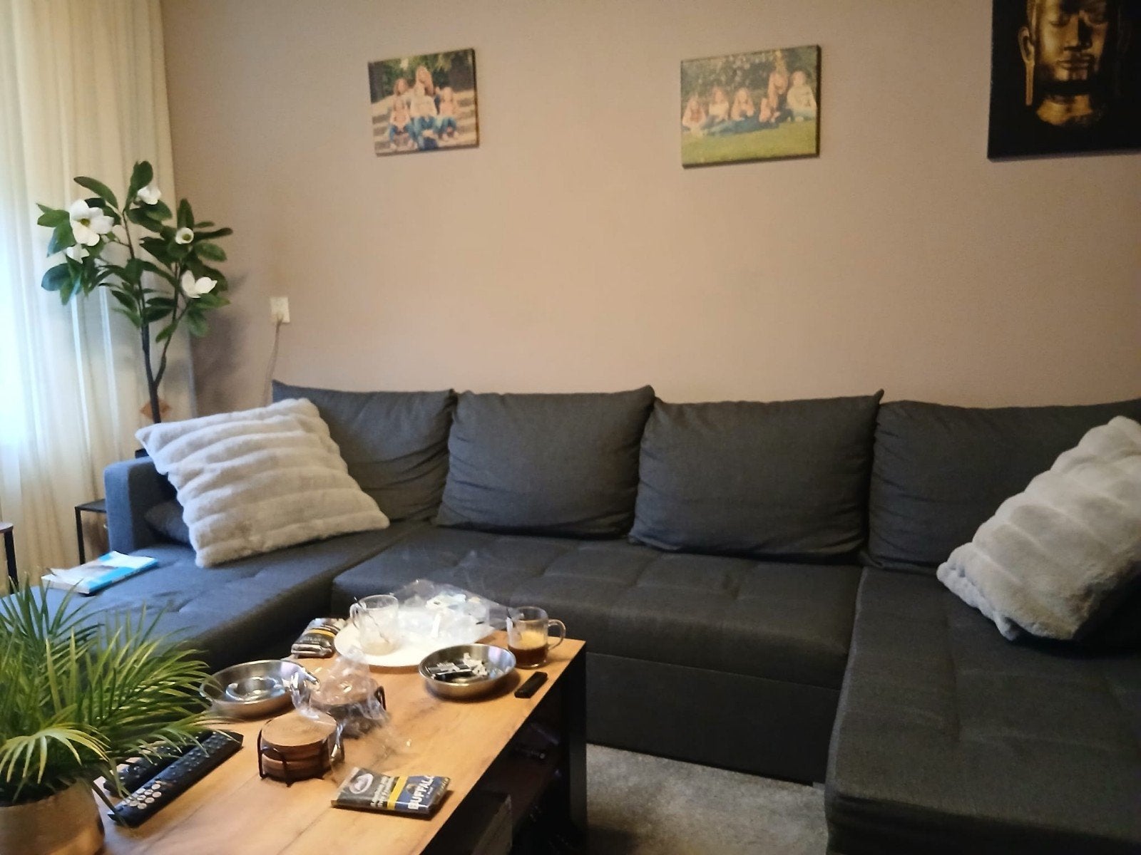 mooie bankstel met slaap functie, Ophalen, Zo goed als nieuw, Stof