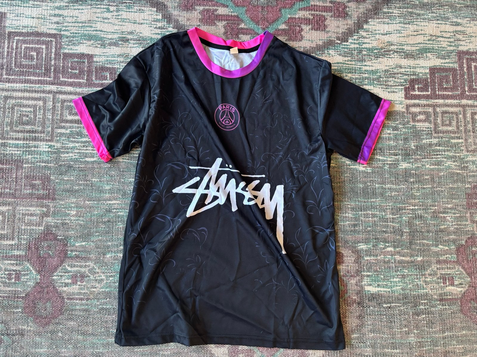 Stussy x PSG voetbalshirt, Verzenden, Nieuw, Maat 52/54 (L), Zwart