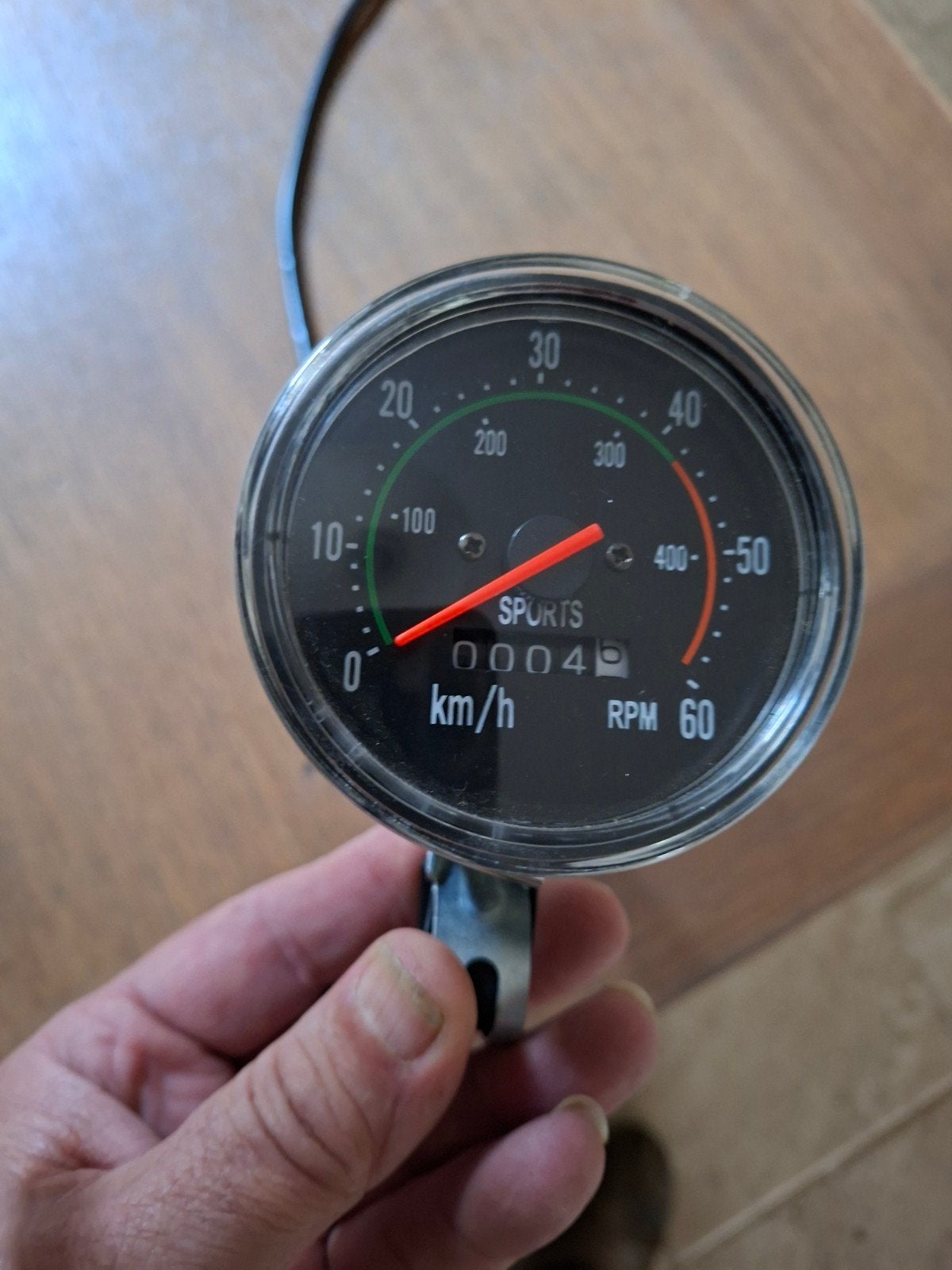 Vintage fiets brommer snelheidsmeter - SPORTS km/h, Fietsen en Brommers, Fietsaccessoires | Fietscomputers, Ophalen, Snelheidssensor