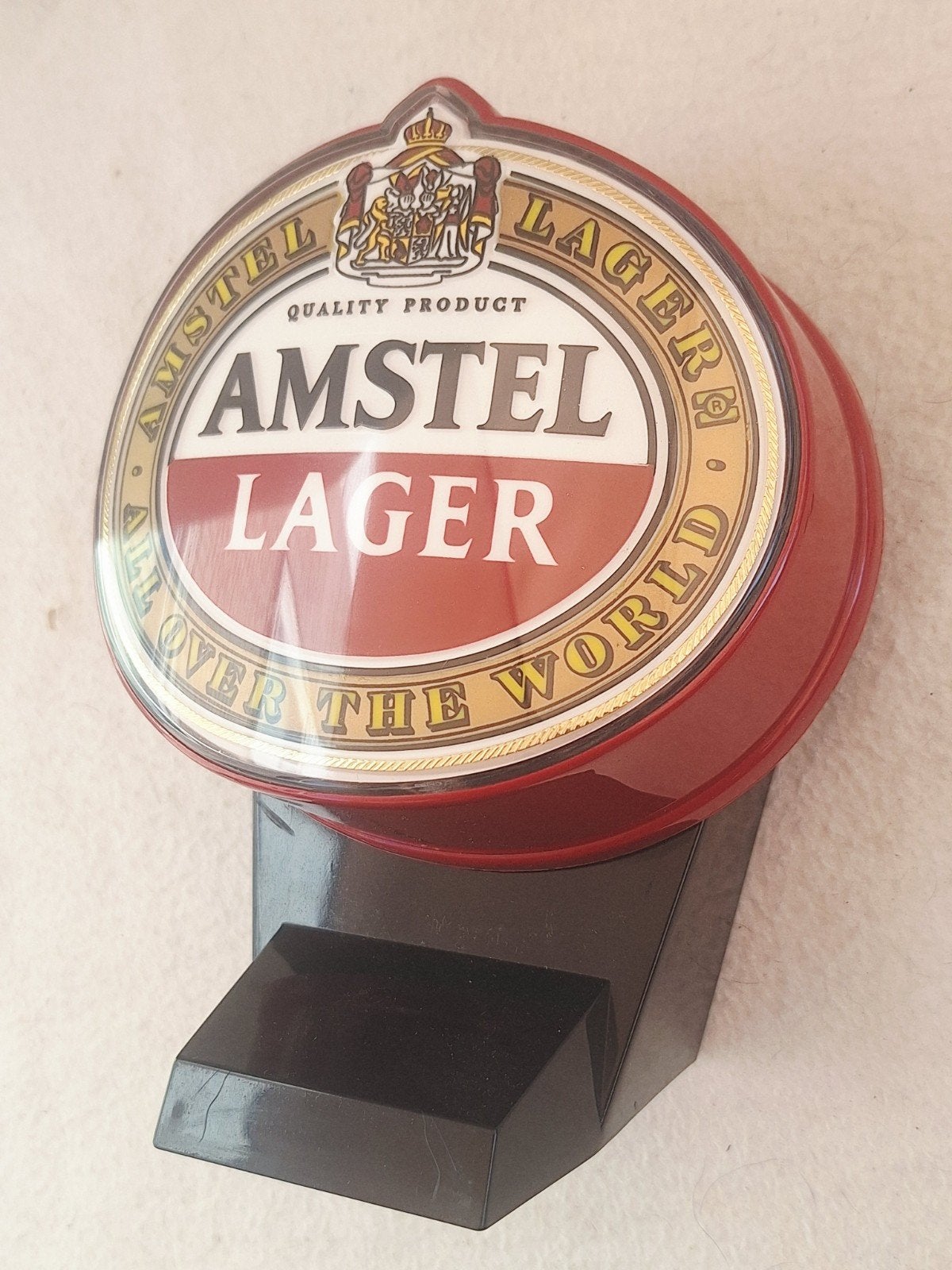 Vintage Amstel Lager Lichtbak Reclamebord, Ophalen of Verzenden, Gebruikt, Lichtbak of (neon) lamp