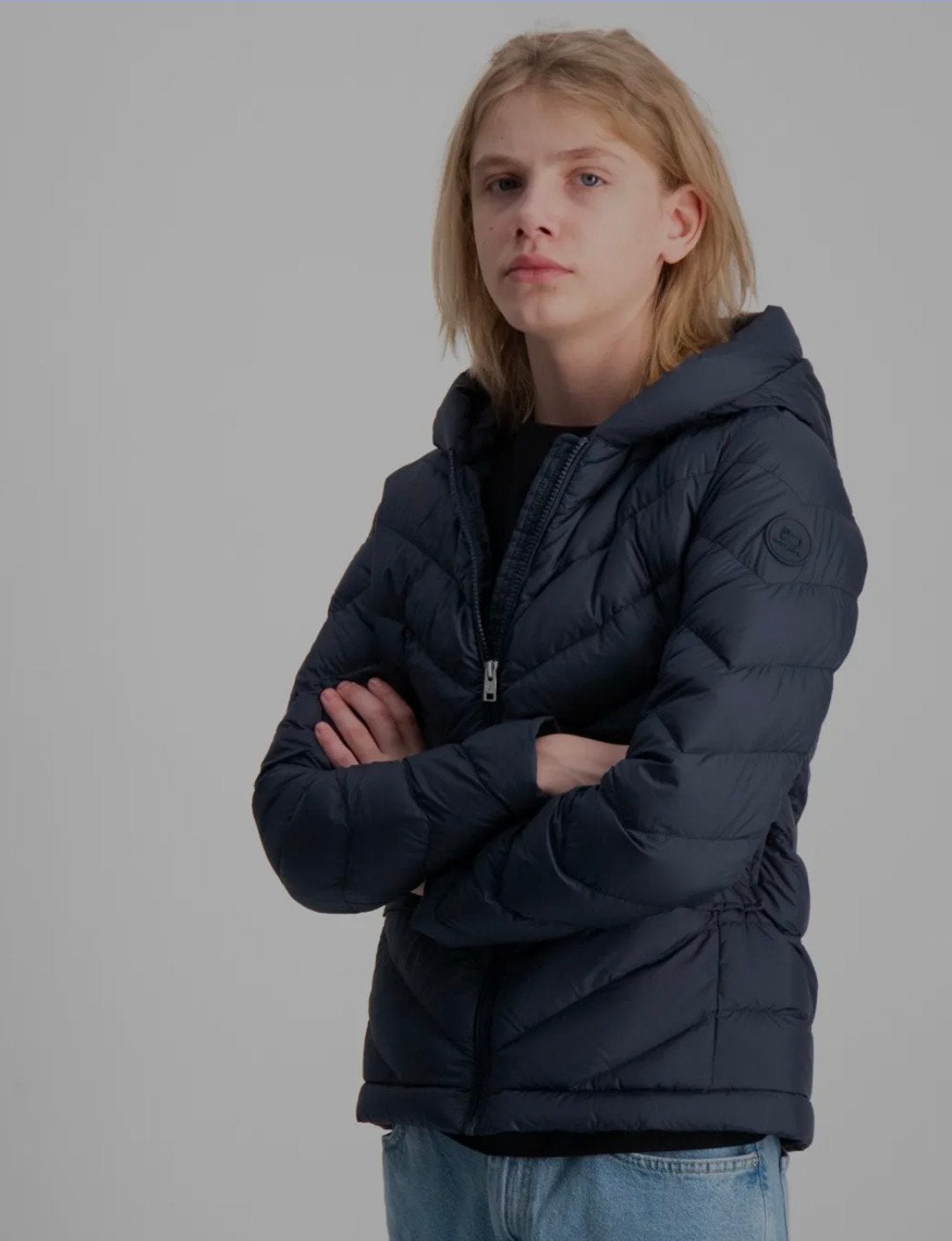 Nieuwe Woolrich kinderjas, donkerblauw maat 12/ 152 unisex💫, Ophalen of Verzenden, Nieuw, Woolrich, Jongen of Meisje