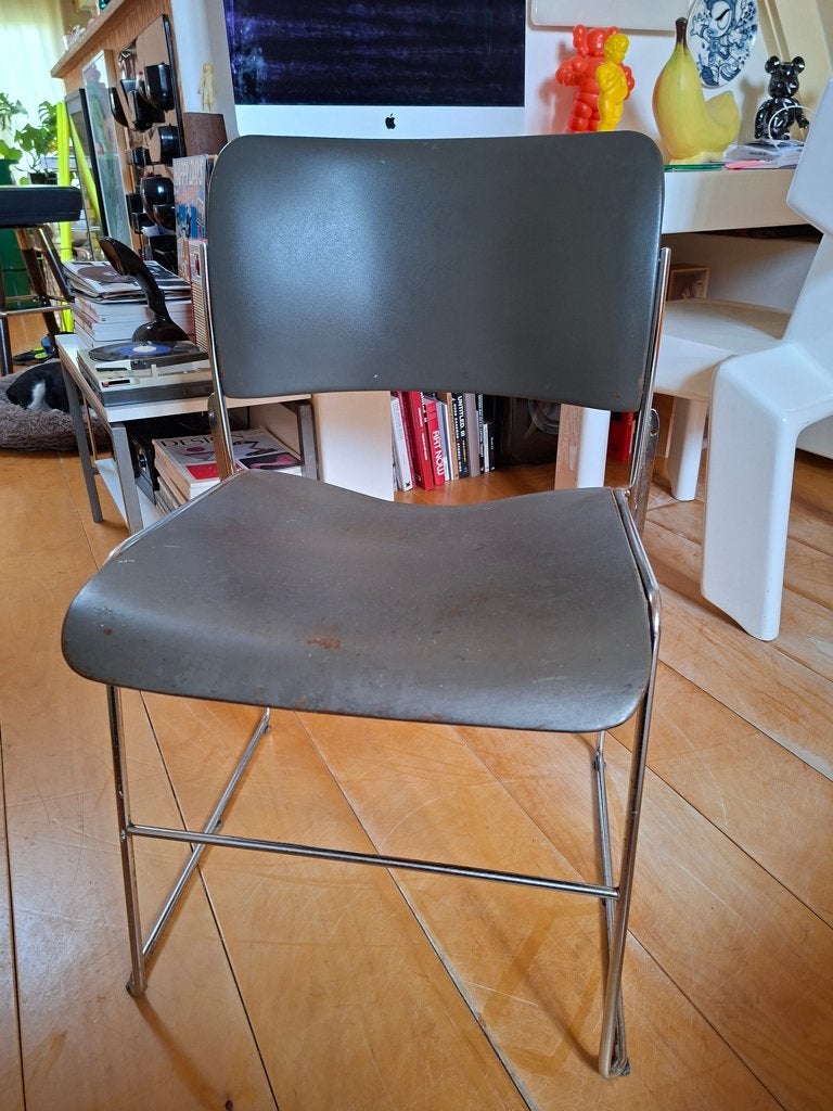 Vintage David Rowland 40/4 stoel, Ophalen, Gebruikt, Vintage design, industrieel, Metaal