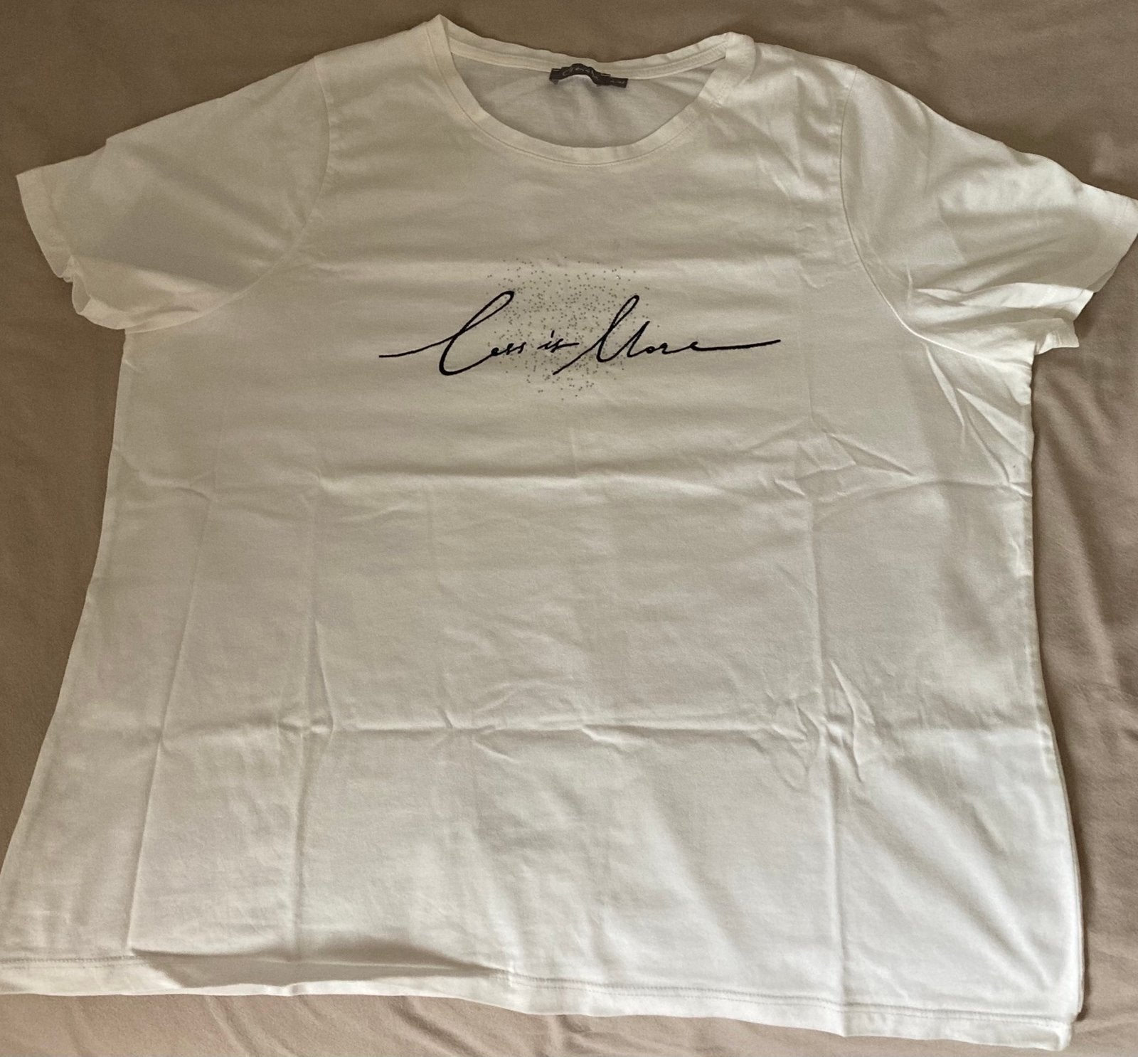 Geisha shirt strass ecru zwart 42 XL, Wit, Maat 42/44 (L), Ophalen of Verzenden, Zo goed als nieuw