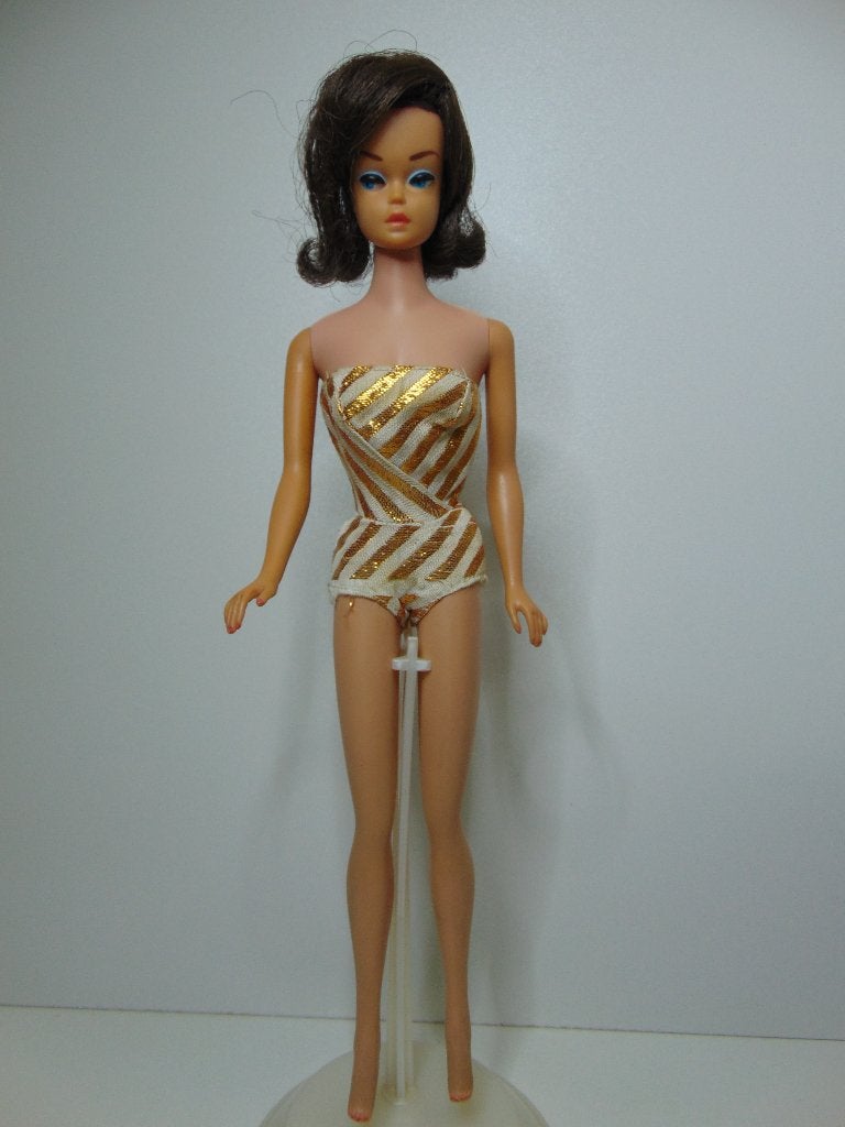Mooie vintage Barbie Fashion Queen  original badpak, Ophalen of Verzenden, Gebruikt, Pop
