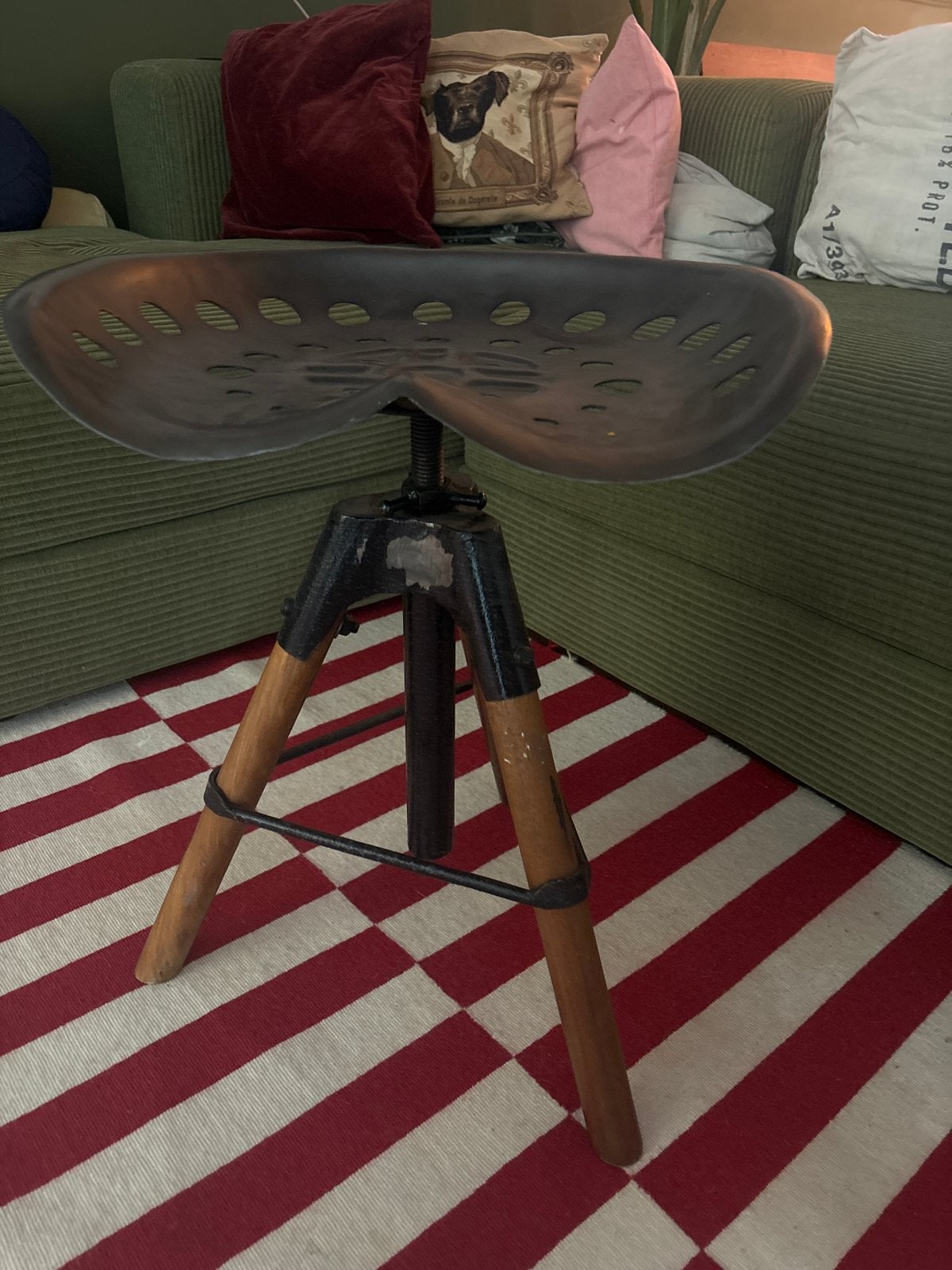 Vintage tractorzitting kruk - industrieel design, Ophalen