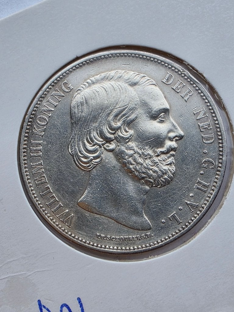 2.5 GULDEN 1871, prachtig!, Postzegels en Munten, Koning Willem III, Zilver, Ophalen of Verzenden, Losse munt
