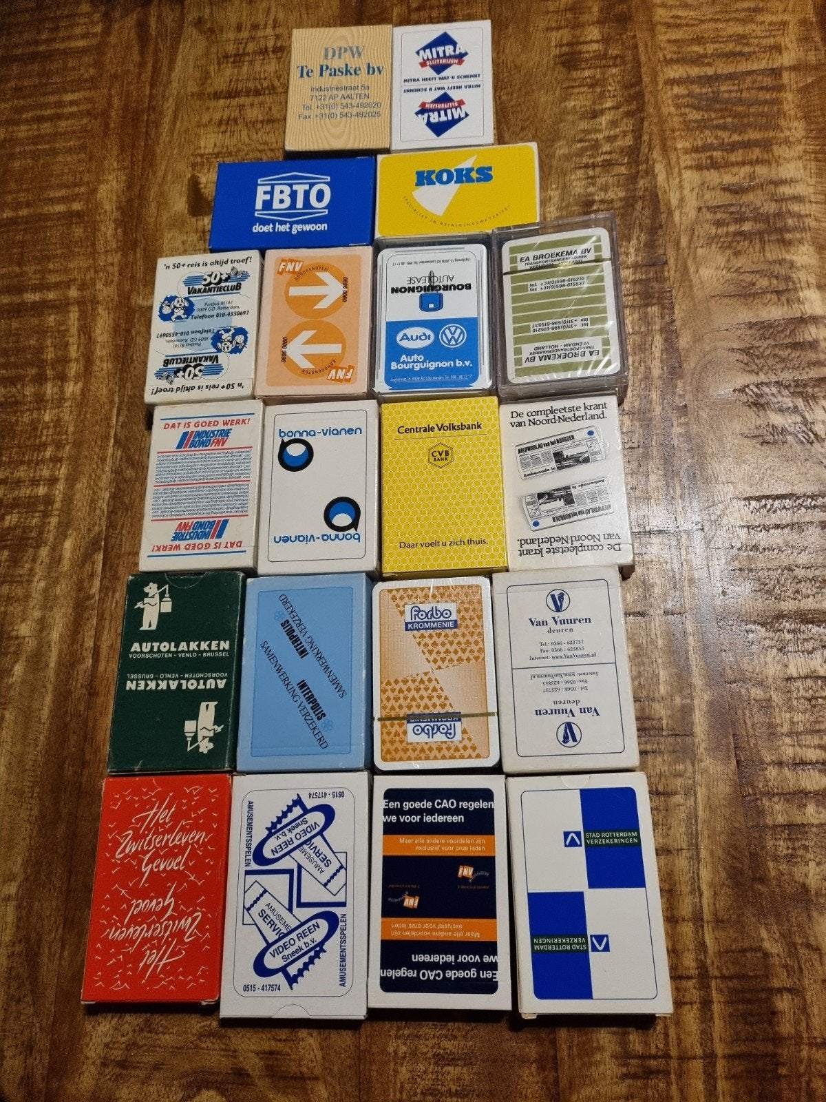 18 Vintage bedrijf en reclame speelkaarten., Ophalen of Verzenden, Nieuw, Speelkaart(en)