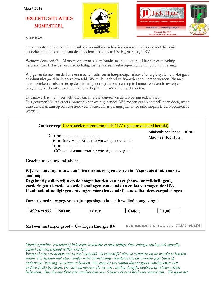 Zelfvoorzienend werken / wonen