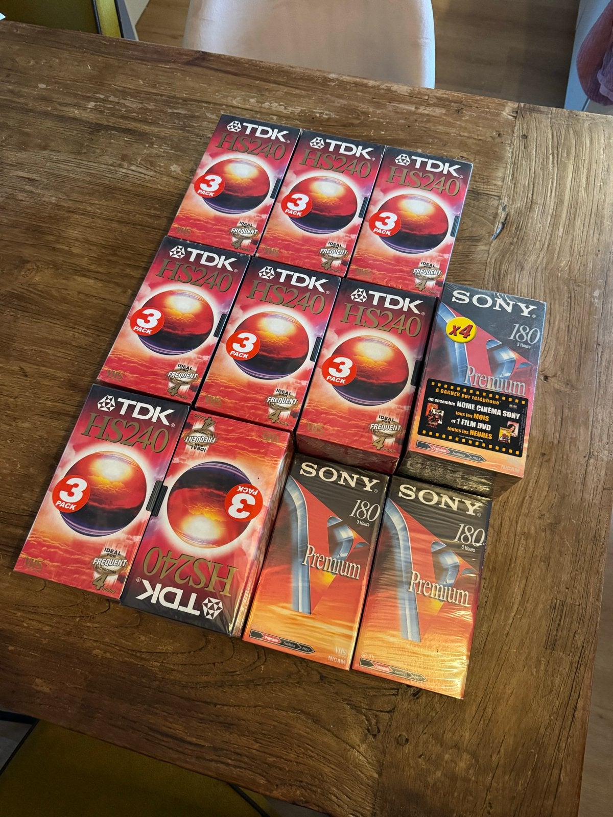 Nieuwe VHS-banden: TDK HS240 en Sony Premium 180, Cd's en Dvd's, VHS | Film, Alle leeftijden, Overige genres, Ophalen of Verzenden