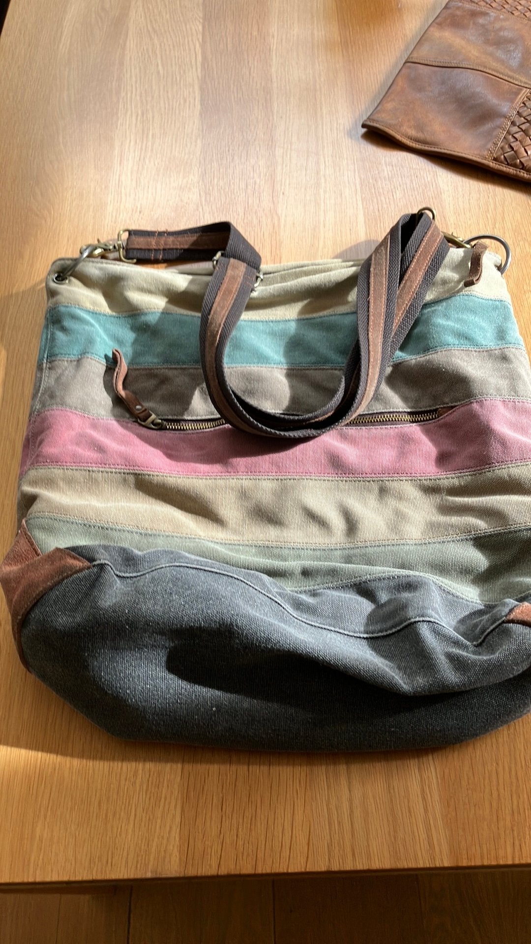 Octopus tas - Gestreepte schoudertas, Sieraden, Tassen en Uiterlijk, Tassen | Damestassen, Ophalen of Verzenden, Gebruikt, Overige kleuren