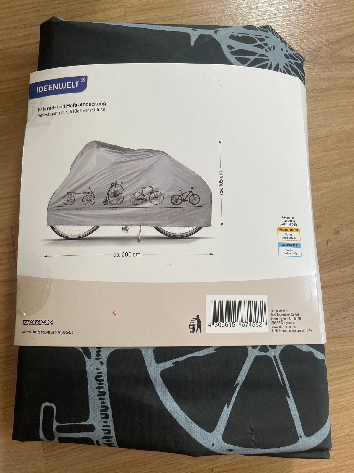 Fiets dekking met klittenbandsluiting, Ophalen, Nieuw