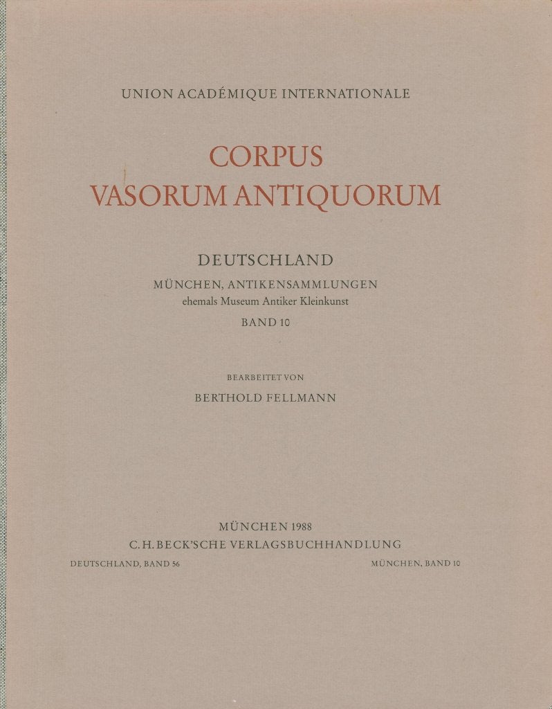CORPUS VASORUM ANTIQUORUM 1988 DEUTSCHLAND 56 MÜNCHEN 10, Verzenden, Zo goed als nieuw, Overige wetenschappen