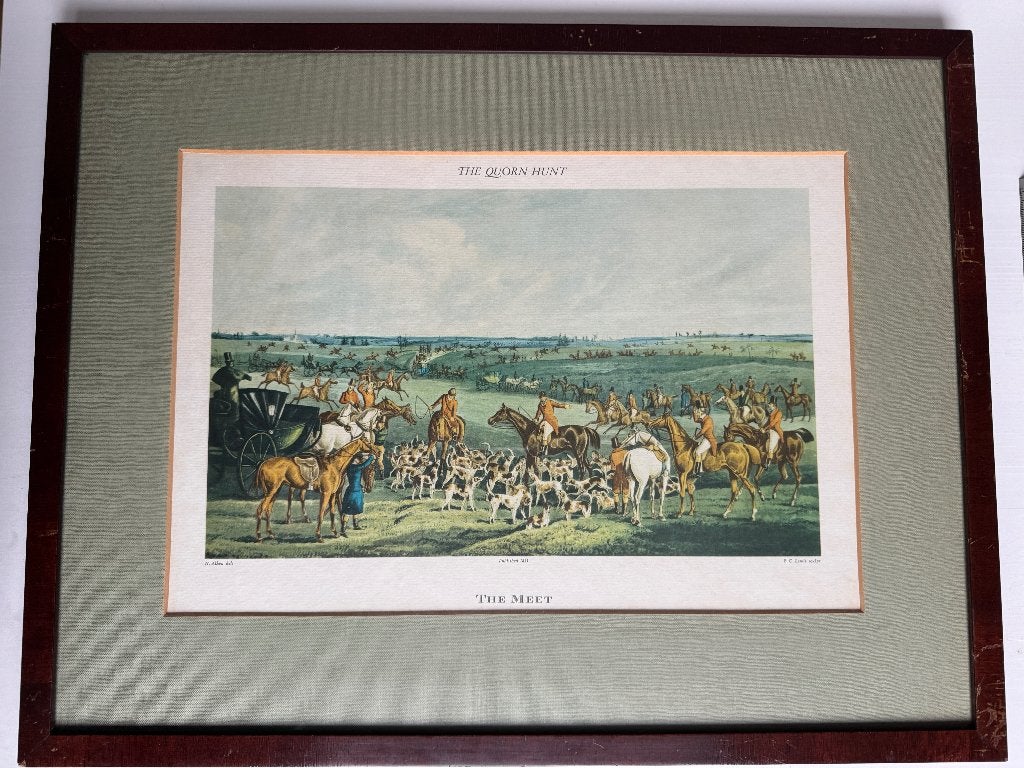 1835 - Paarden - Alken - The quorn Hunt - the meet P0661, Ophalen of Verzenden, Ets, 1800 - 1899
