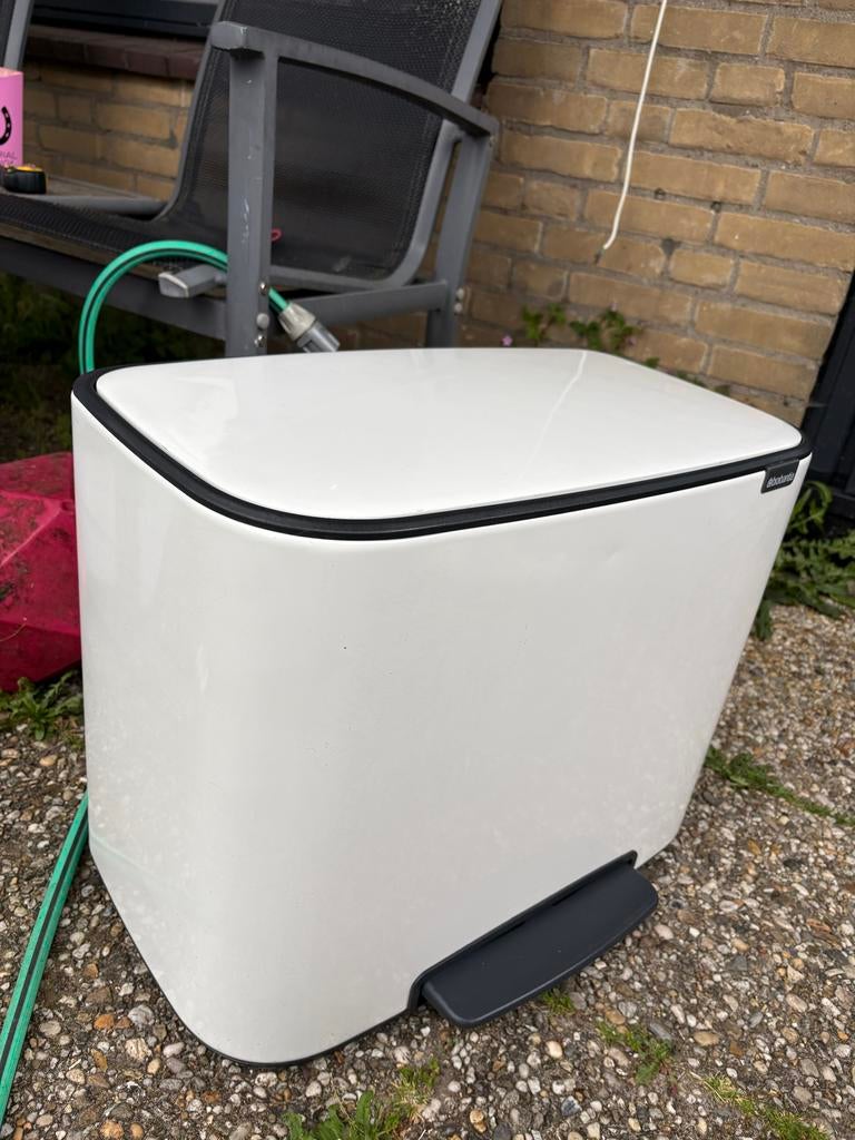 Brabantia prullenbak 3x10-12L - Wit, Ophalen, Gebruikt, Met pedaal, 20 tot 30 liter