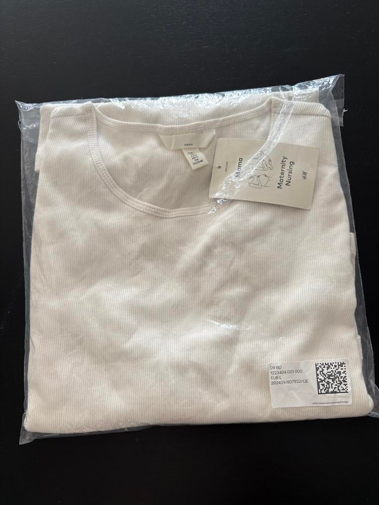 H&M Mama geribde voedingstop lange mouwen L - Nieuw, Ophalen of Verzenden, Zo goed als nieuw, Lange mouw